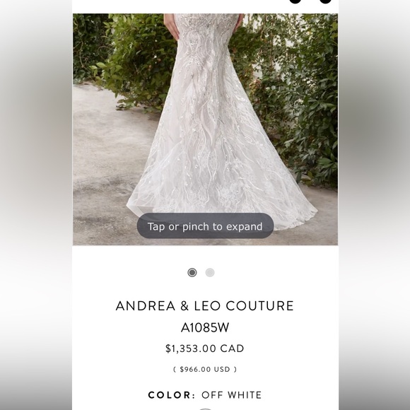 ANDREA & LEO COUTURE Rania Monarch Embellished Mermaid Wedding Gown - Picture 9 of 11